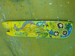 Thrashed skateboard