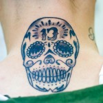 Black & Gray Sugar Skull tattoo