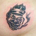 Black & Gray Clown tattoo