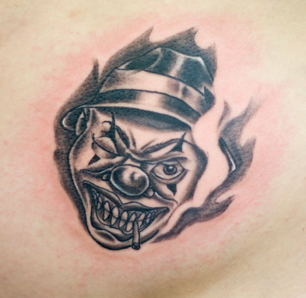 Tatuoinnit Tattoos Black Gray Clown tattoo Tatuoinnit Tattoos Black Gray Clown tattoo