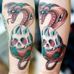 Skull & Cobra tattoo