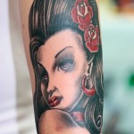 classic lady tattoo