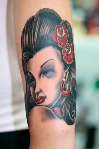classic lady tattoo