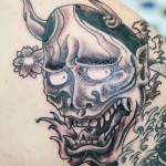 Hannya mask tattoo